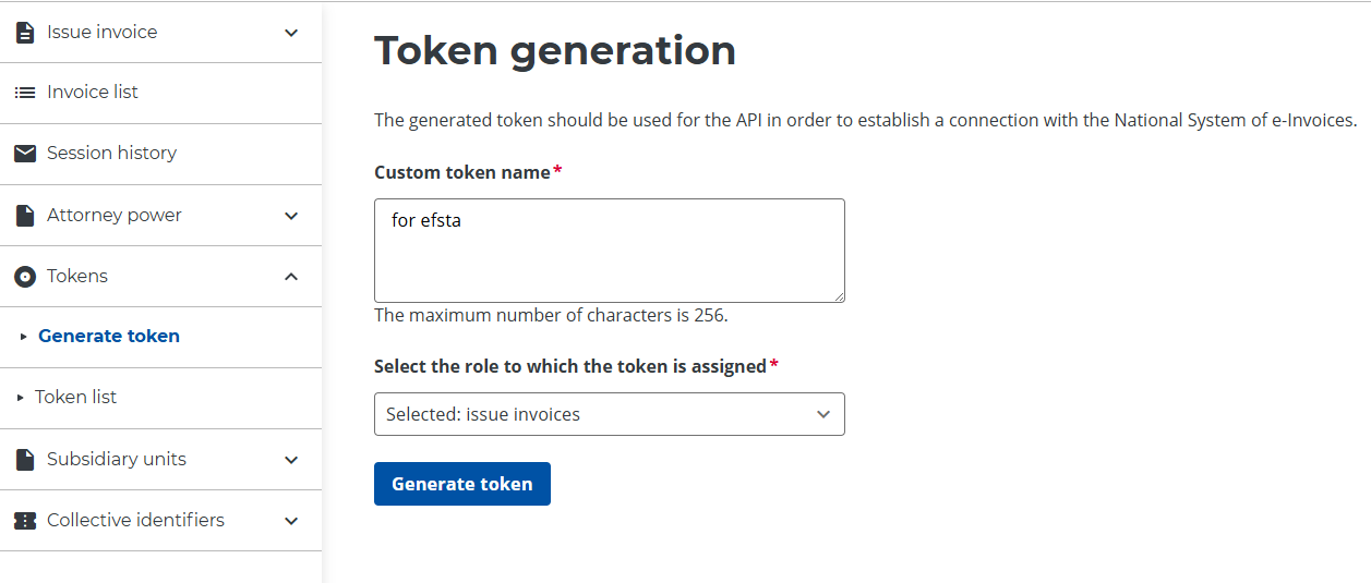 Generate Token