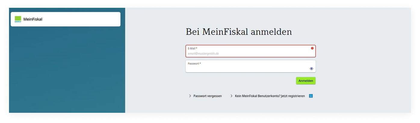 MeinFiskal-Login