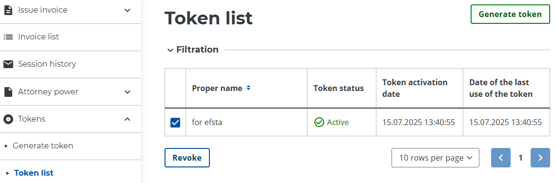 Revoke Token
